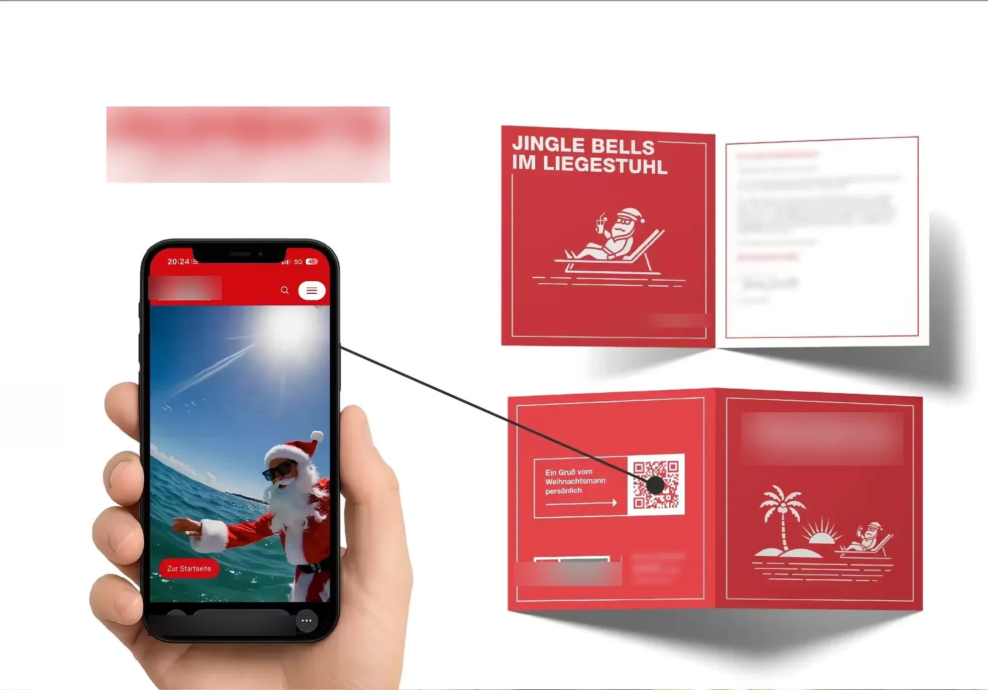 Print & Merchandising — Weihnachtsmailing mit QR-Code